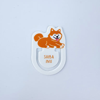 Japonské indexové záložky / ploché klipy Shiba Inu – sada 16 ks, Made in Japan