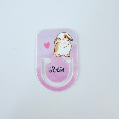 Japonské indexové záložky / ploché klipy Rabbit – králíčci, sada 16 ks, Made in Japan