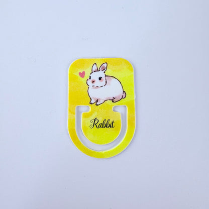 Japonské indexové záložky / ploché klipy Rabbit – králíčci, sada 16 ks, Made in Japan