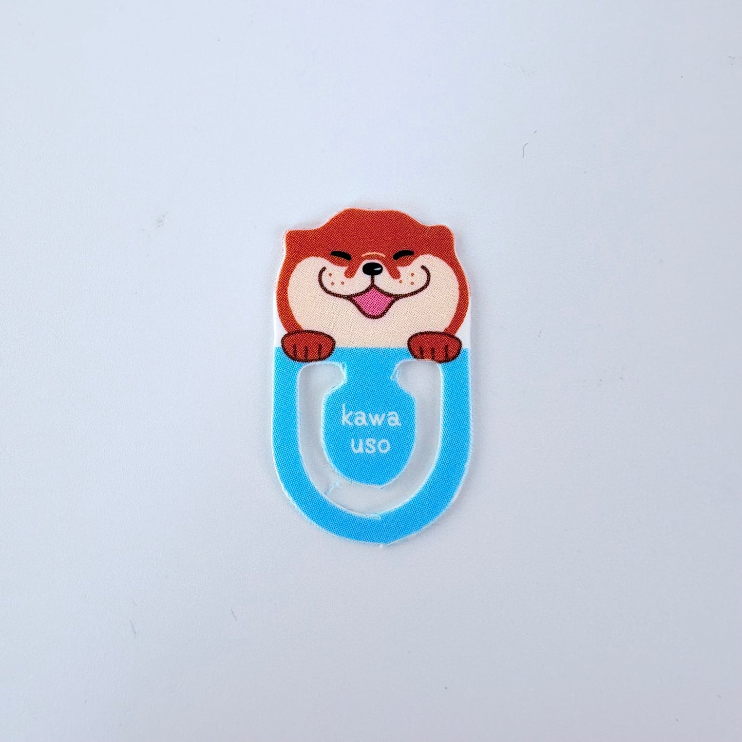 Japonské mini záložky / ploché klipy Kawauso – vydry, sada 20 ks, Made in Japan