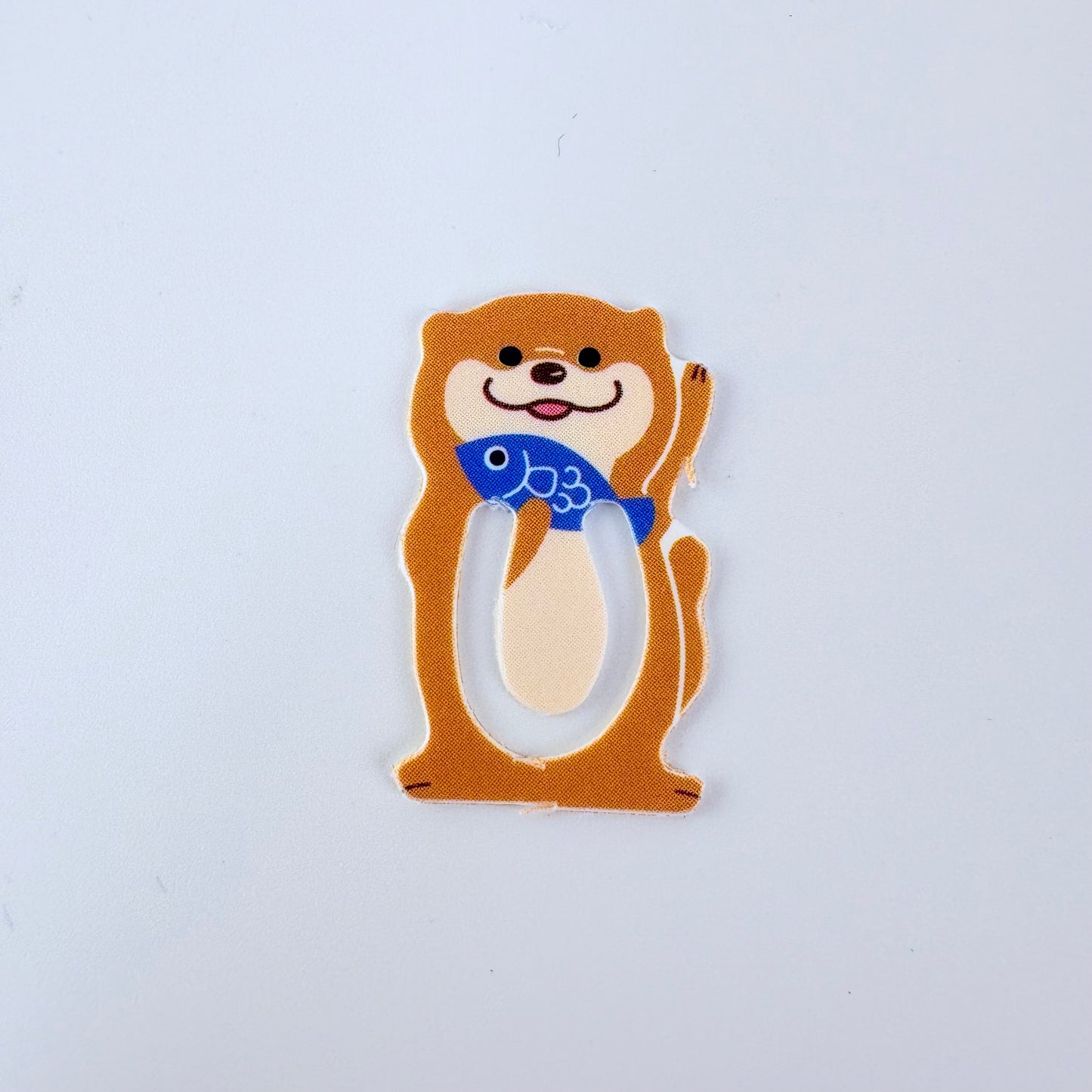 Japonské mini záložky / ploché klipy Kawauso – vydry, sada 20 ks, Made in Japan