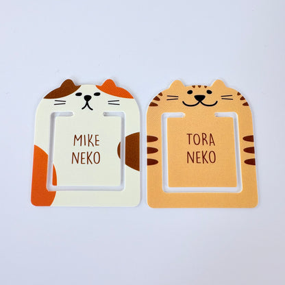 Japonské záložky / ploché klipy Neko – kočky, sada 8 ks, Made in Japan