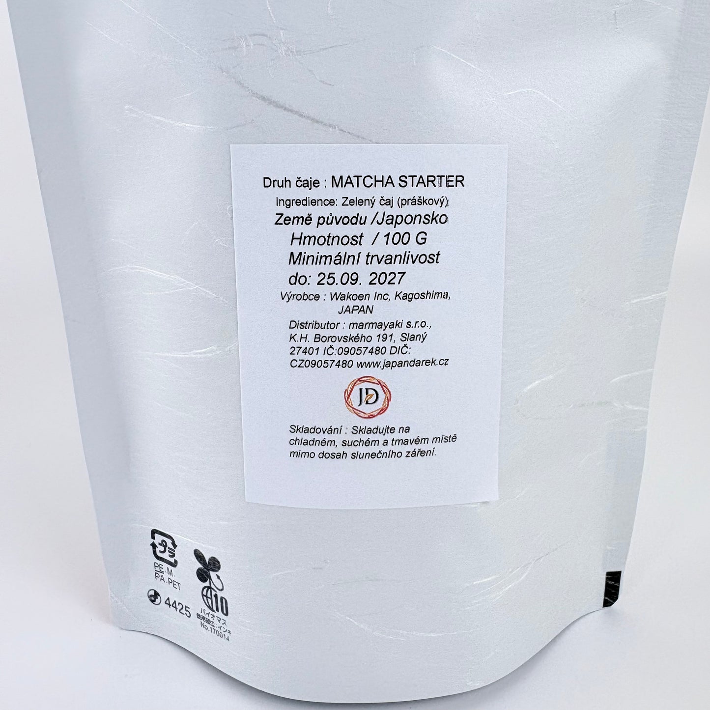 Matcha Starter 100 g + shaker zdarma - Made in Japan
