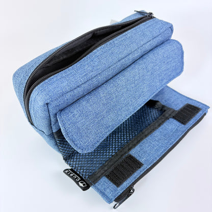 Penál CUBIX / M-PLAN Square Elegant – denimové pouzdro, japonský design