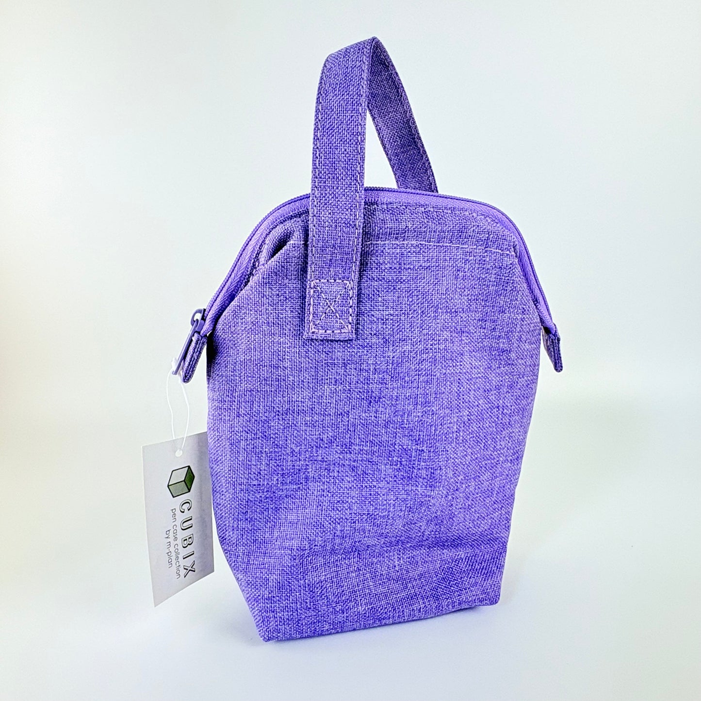 Penál CUBIX / M-PLAN With Handle – fialové pouzdro s držadlem, japonský design