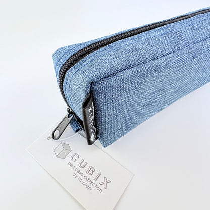 Penál CUBIX / M-PLAN Easy Open Mini – denimové pouzdro, japonský design