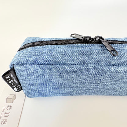 Penál CUBIX / M-PLAN Easy Open Mini – denimové pouzdro, japonský design