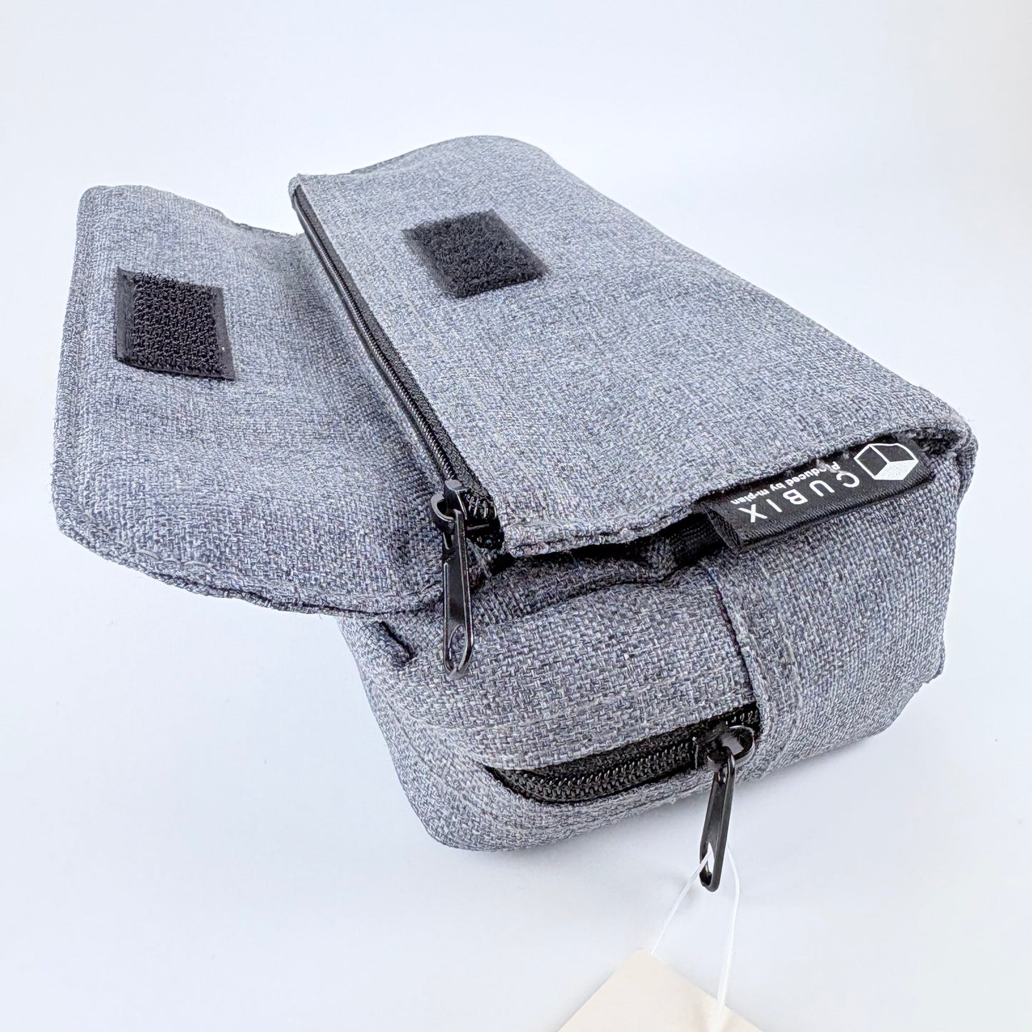 Penál CUBIX / M-PLAN Square Elegant – tmavě denimové pouzdro, japonský design
