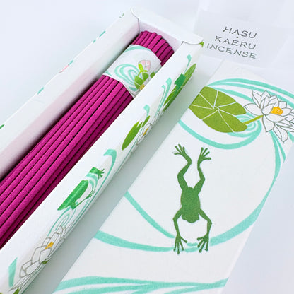 Japonské vonné tyčinky KOUSAIDO Engimono Hasu Kaeru – lotos a žába, 20 g / Made in Japan