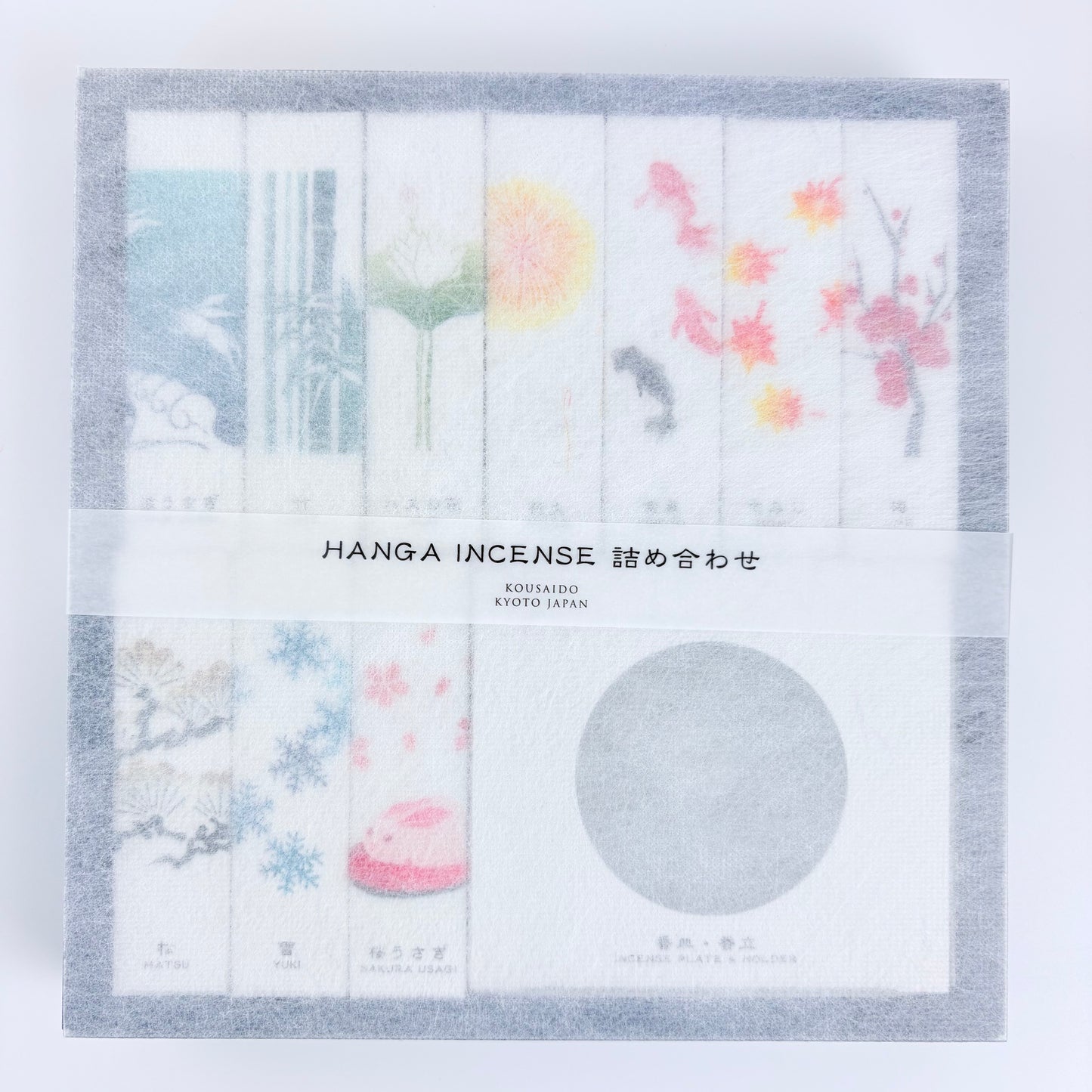 Luxusní sada japonských vonných tyčinek KOUSAIDO Hanga – 10 vůní + stojánek / Made in Japan