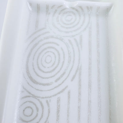 Japanischer Räucherstäbchenhalter aus Porzellan – Steingarten / Made in Japan