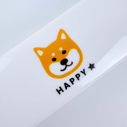 Japonské bambusové hůlky s pouzdrem Shiba Inu – bílé, 22,5 cm, Made in Japan