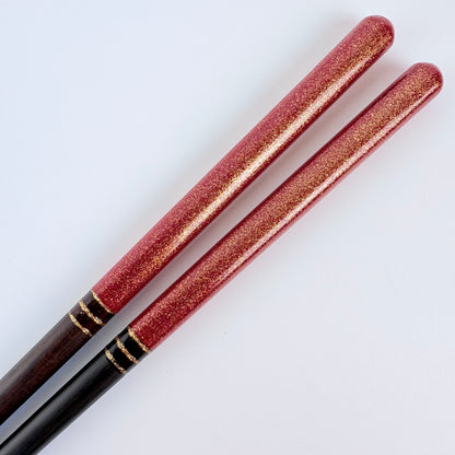 Japonské lakované hůlky Ichigo Ichie Kouin – 21 cm, antibakteriální, vhodné do myčky, Made in Japan