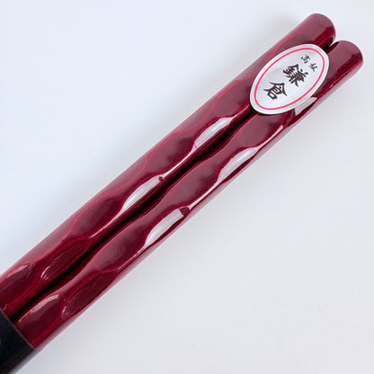 Japonské lakované hůlky Wakasa Nami-Kamakura – 23 cm, vhodné do myčky, Made in Japan