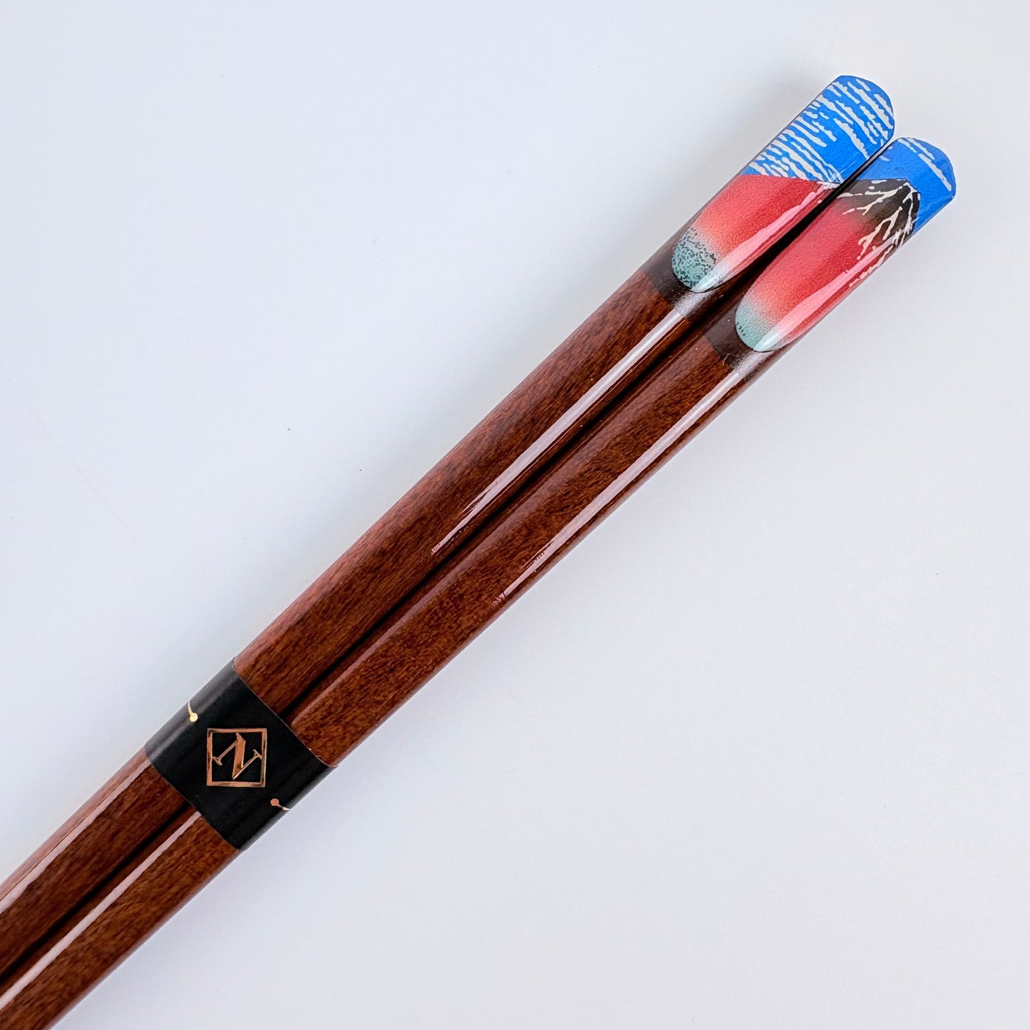 Japonské dřevěné hůlky JAPONESQUE Aka Fuji – 23 cm, Made in Japan
