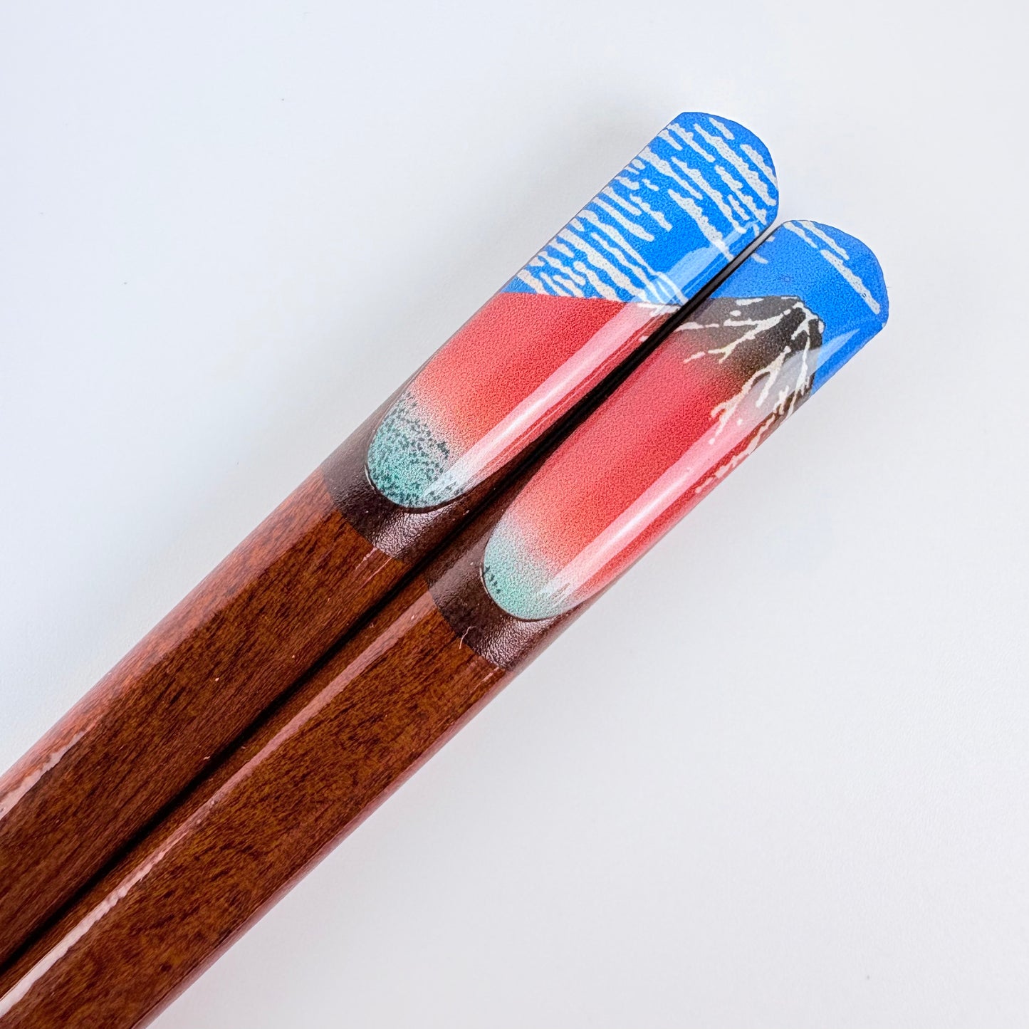 Japonské dřevěné hůlky JAPONESQUE Aka Fuji – 23 cm, Made in Japan