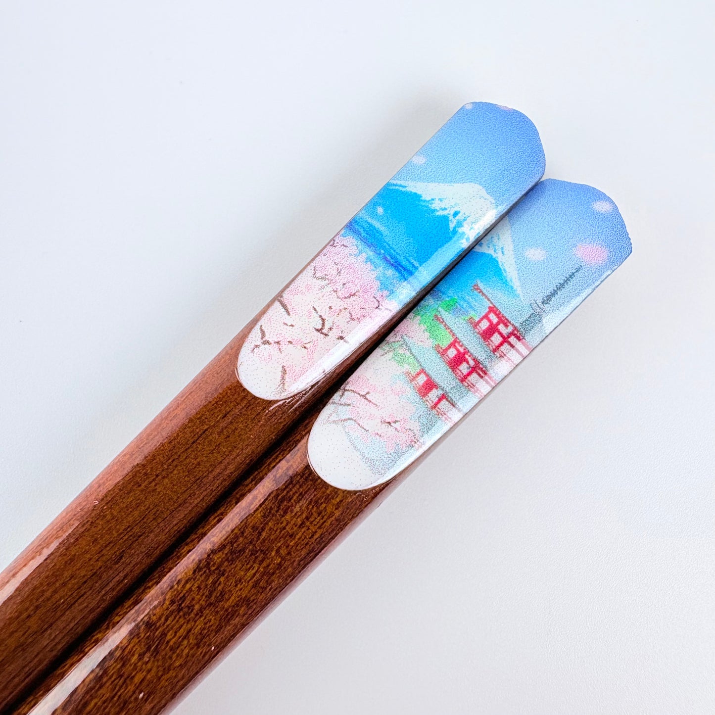 Japonské dřevěné hůlky JAPONESQUE Fuji Sakura – 23 cm, Made in Japan