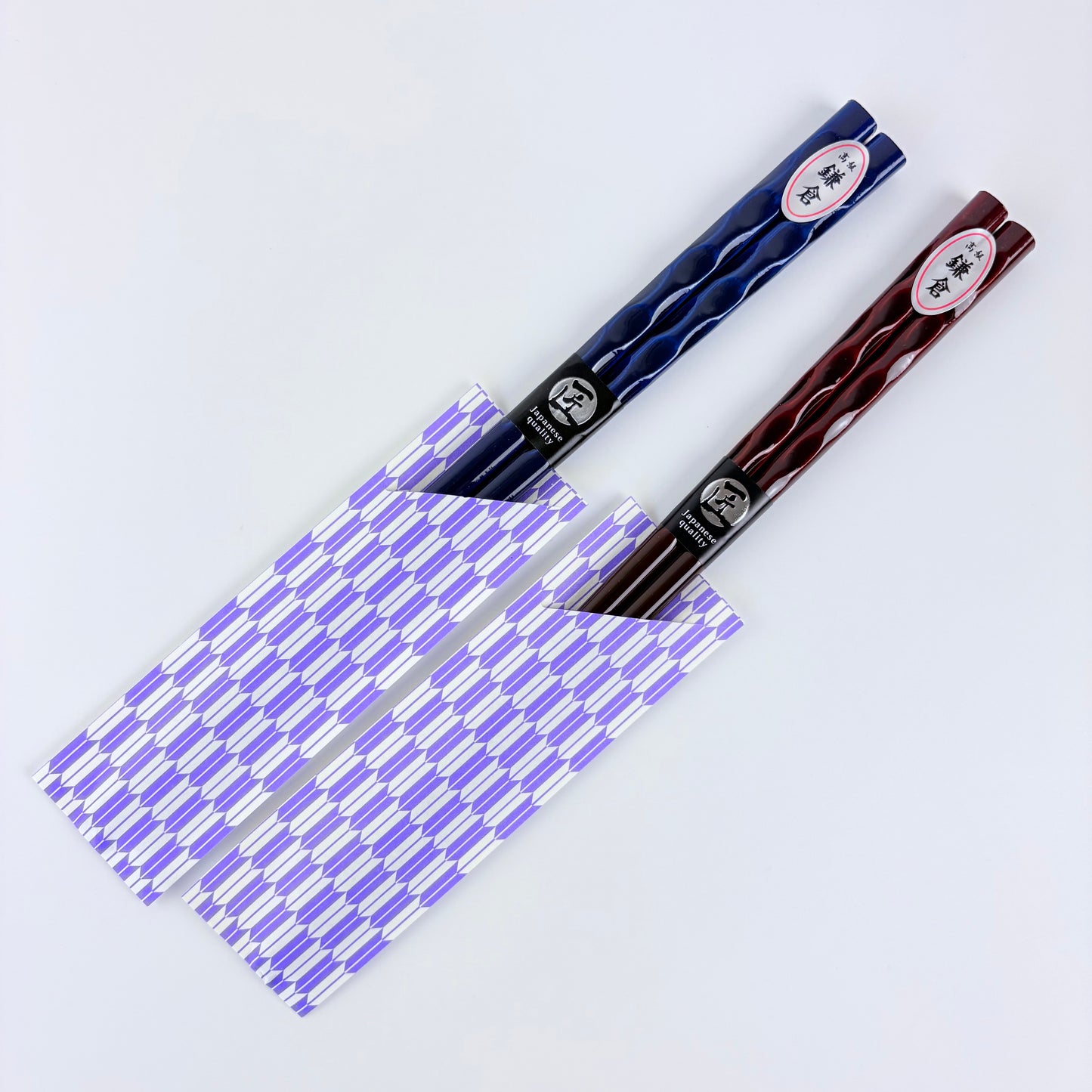 Japonské hůlky Kamakura s origami obalem – 22,5 cm, do myčky, Made in Japan