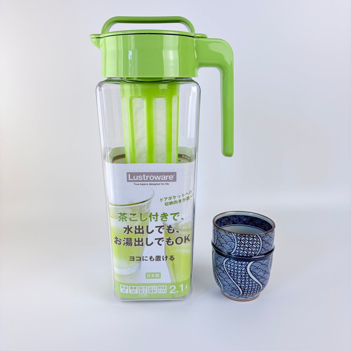 Japonská lahev na studený čaj se sítkem Lustroware 2,1 l – Made in Japan