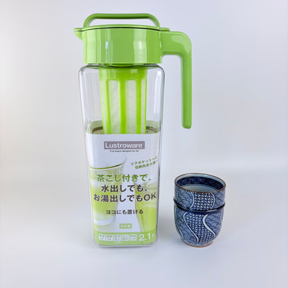 Japonská lahev na studený čaj se sítkem Lustroware 2,1 l – Made in Japan