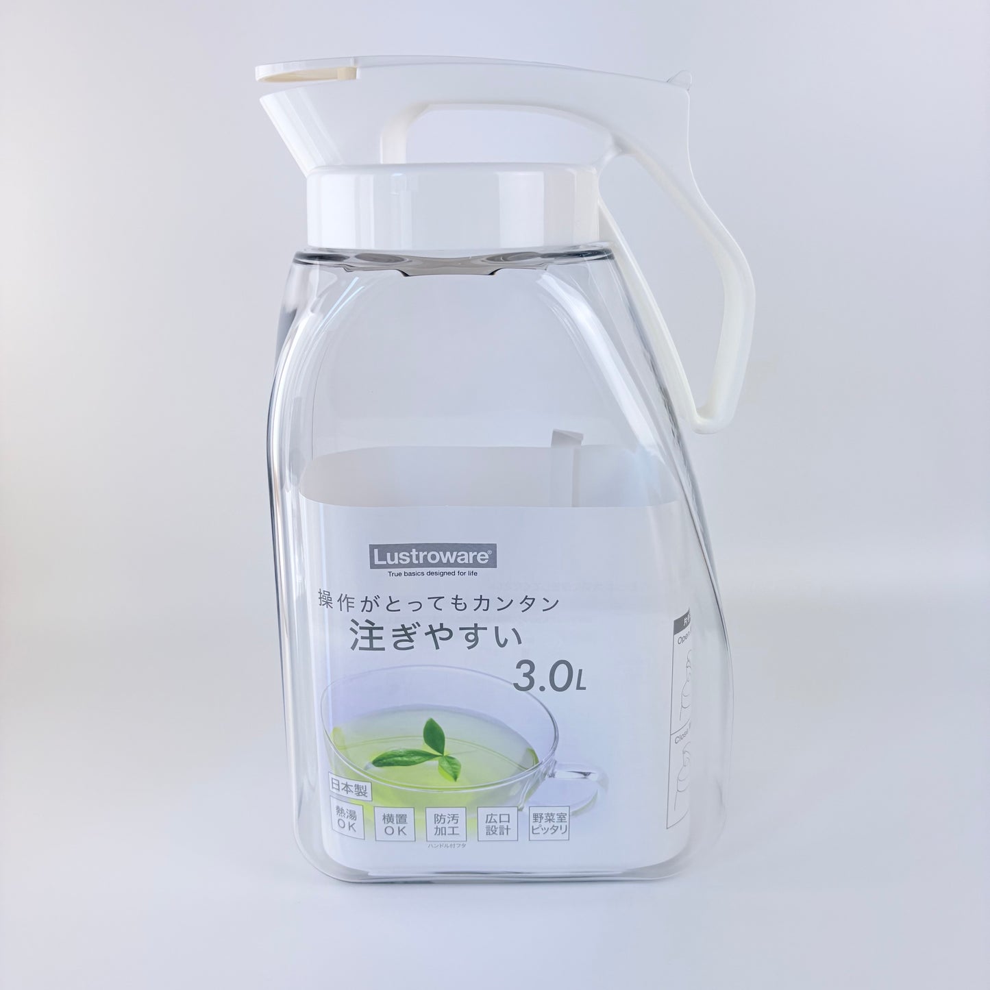 Japonská lahev na studený čaj Lustroware One Push 3,0 l – Made in Japan