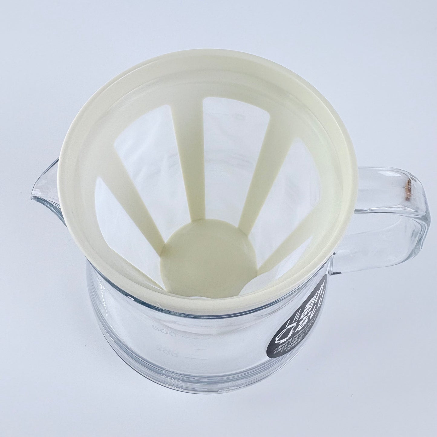 Akebono STRON 500 2WAY Dripper Set – kávový server s filtrem, krémový, Made in Japan