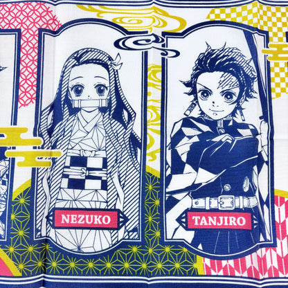 Japonské tenugui Demon Slayer – hrdinové Kimetsu no Yaiba | originál Bandai, Made in Japan