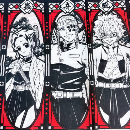 Japonské tenugui Demon Slayer – devět pilířů Hashira | originál Bandai, Made in Japan
