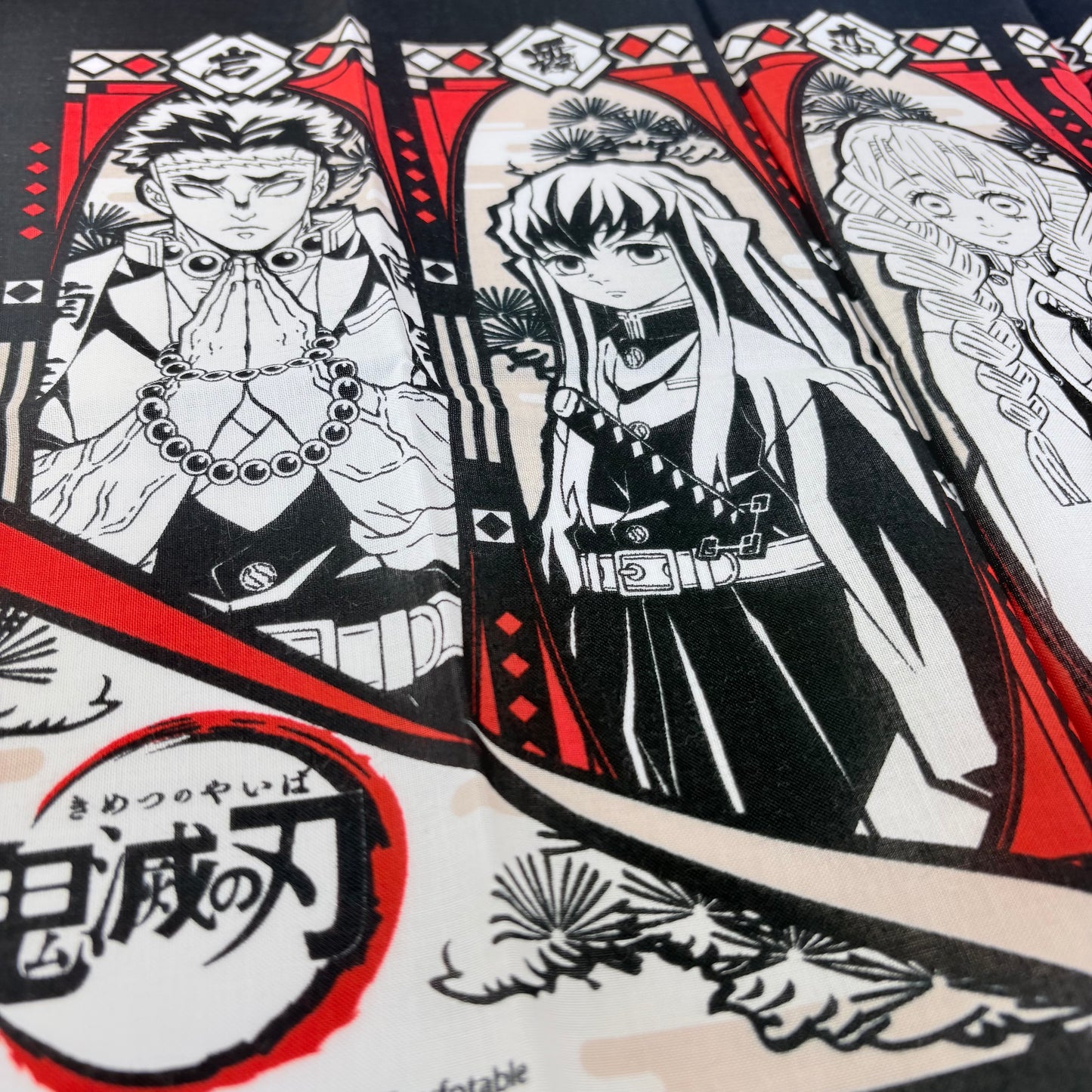 Japonské tenugui Demon Slayer – devět pilířů Hashira | originál Bandai, Made in Japan