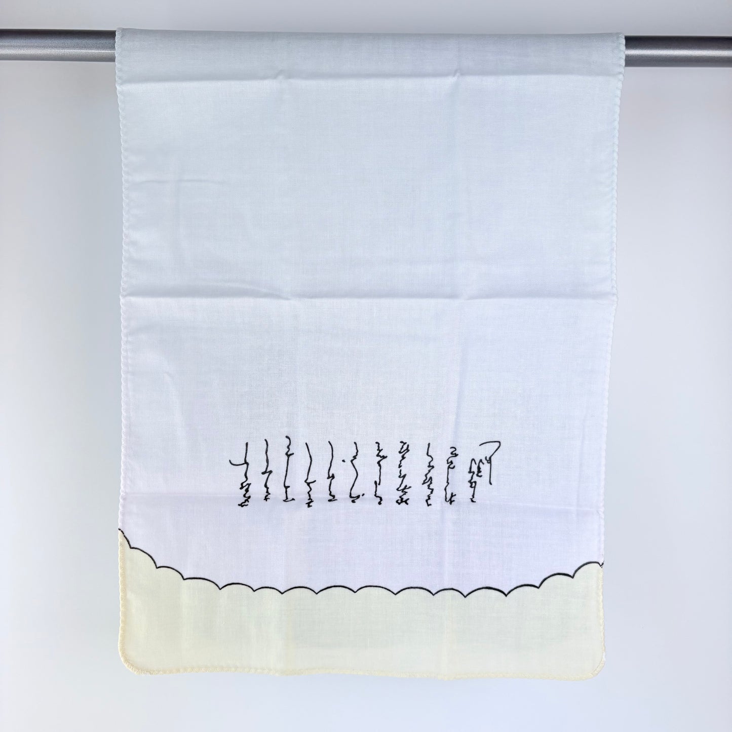 Japonské gauzové tenugui Ukiyo-e – žena s dopisem a kapry | Made in Japan