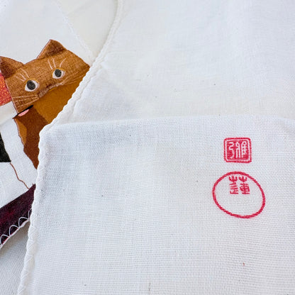 Japonské gauzové tenugui Fukuneko – šťastné kočky Maneki Neko | Made in Japan