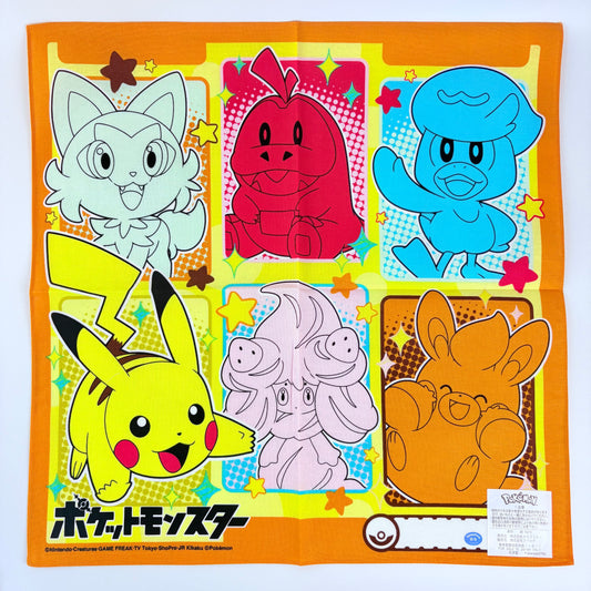 Japonský bavlněný šátek Pokémon Paldea 42 × 42 cm – Made in Japan