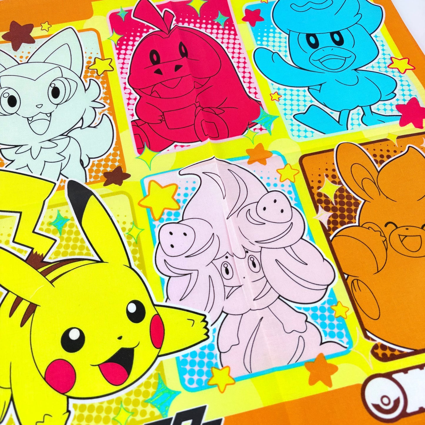 Japonský bavlněný šátek Pokémon Paldea 42 × 42 cm – Made in Japan