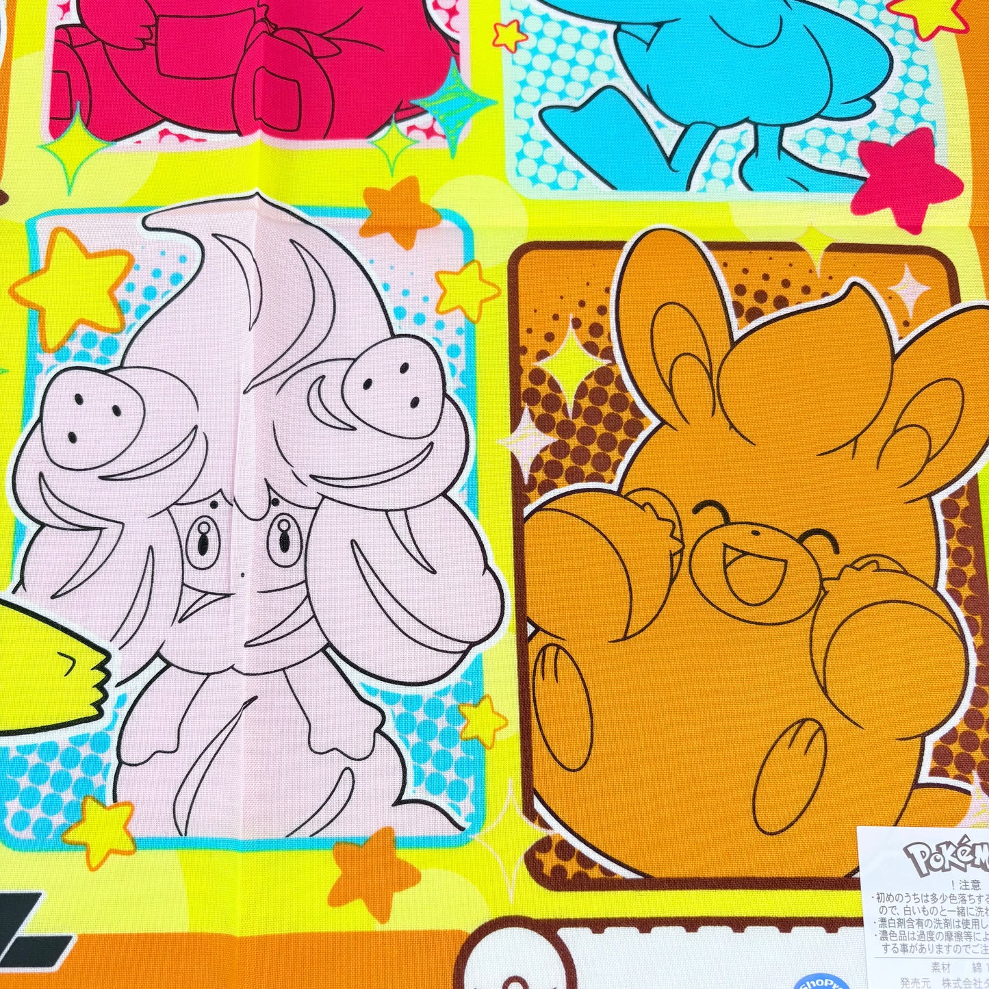 Japonský bavlněný šátek Pokémon Paldea 42 × 42 cm – Made in Japan