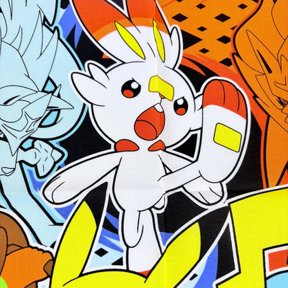 Japonský bavlněný šátek Pokémon Sword & Shield 42 × 42 cm – Made in Japan