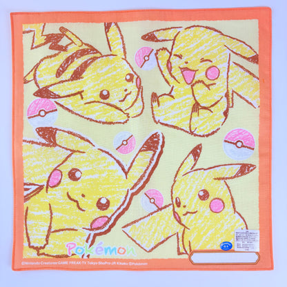 Japonský bavlněný šátek Pokémon Pikachu 30 × 30 cm – Made in Japan