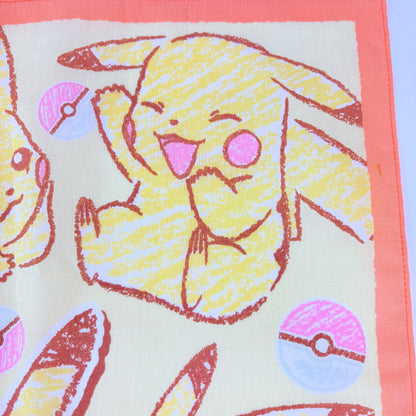 Japonský bavlněný šátek Pokémon Pikachu 30 × 30 cm – Made in Japan