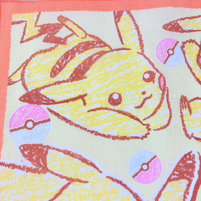 Japonský bavlněný šátek Pokémon Pikachu 30 × 30 cm – Made in Japan