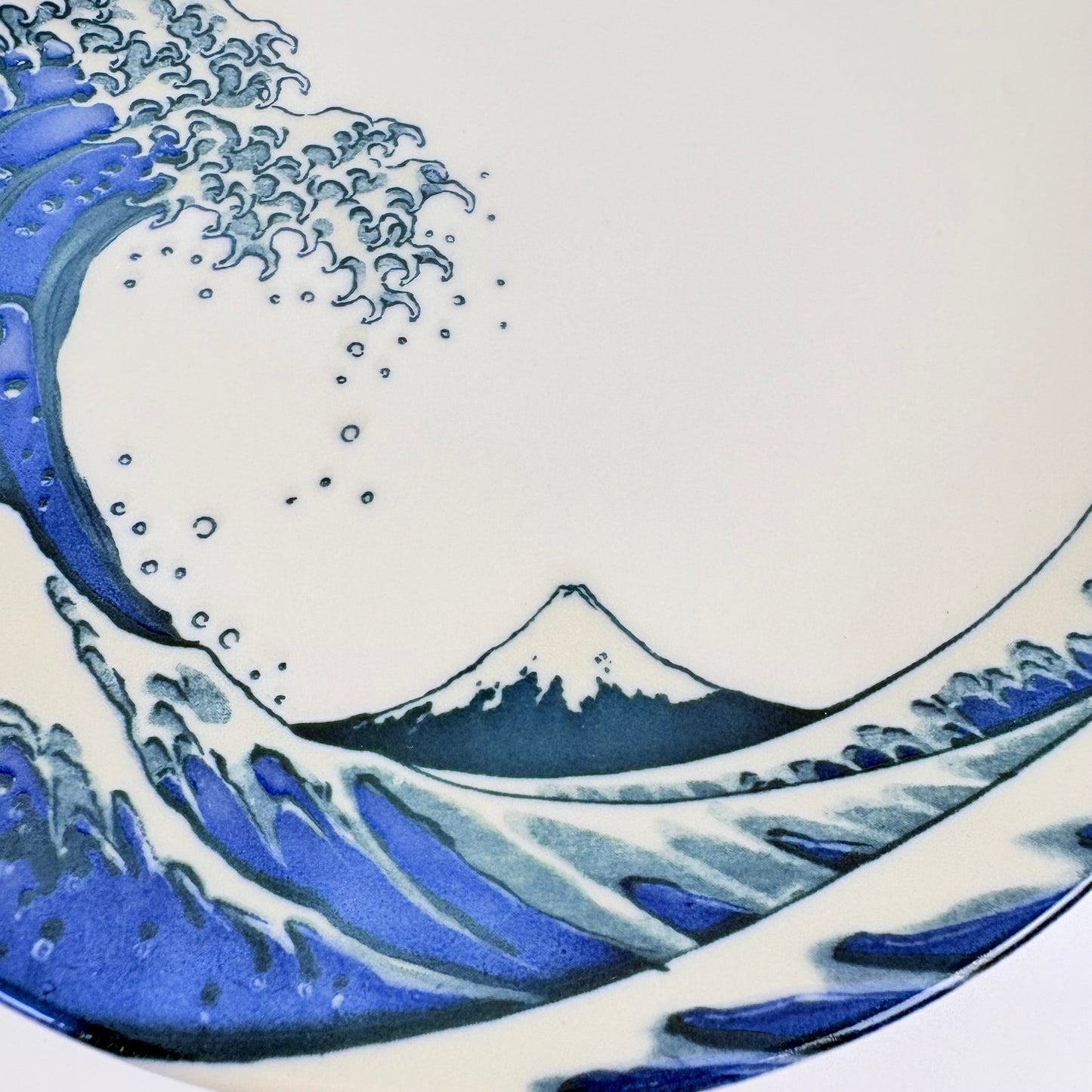 Talíř Velká vlna a Fuji, bílý, 20 cm – Made in Japan