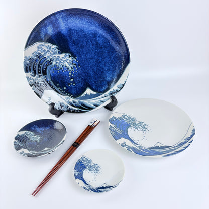 Talíř Velká vlna a Fuji, bílý, 20 cm – Made in Japan