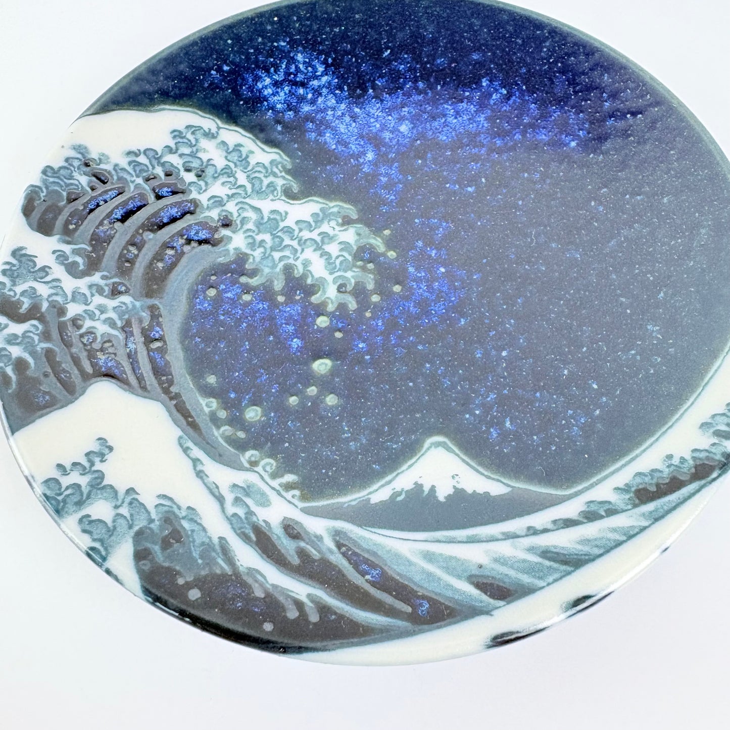 Japonský talířek Velká vlna, indigový, 11,8 cm – Mino Ware, Made in Japan