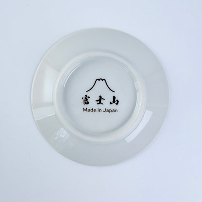 Talířek na sójovou omáčku Velká vlna a Fuji, bílý, 10 cm – Made in Japan