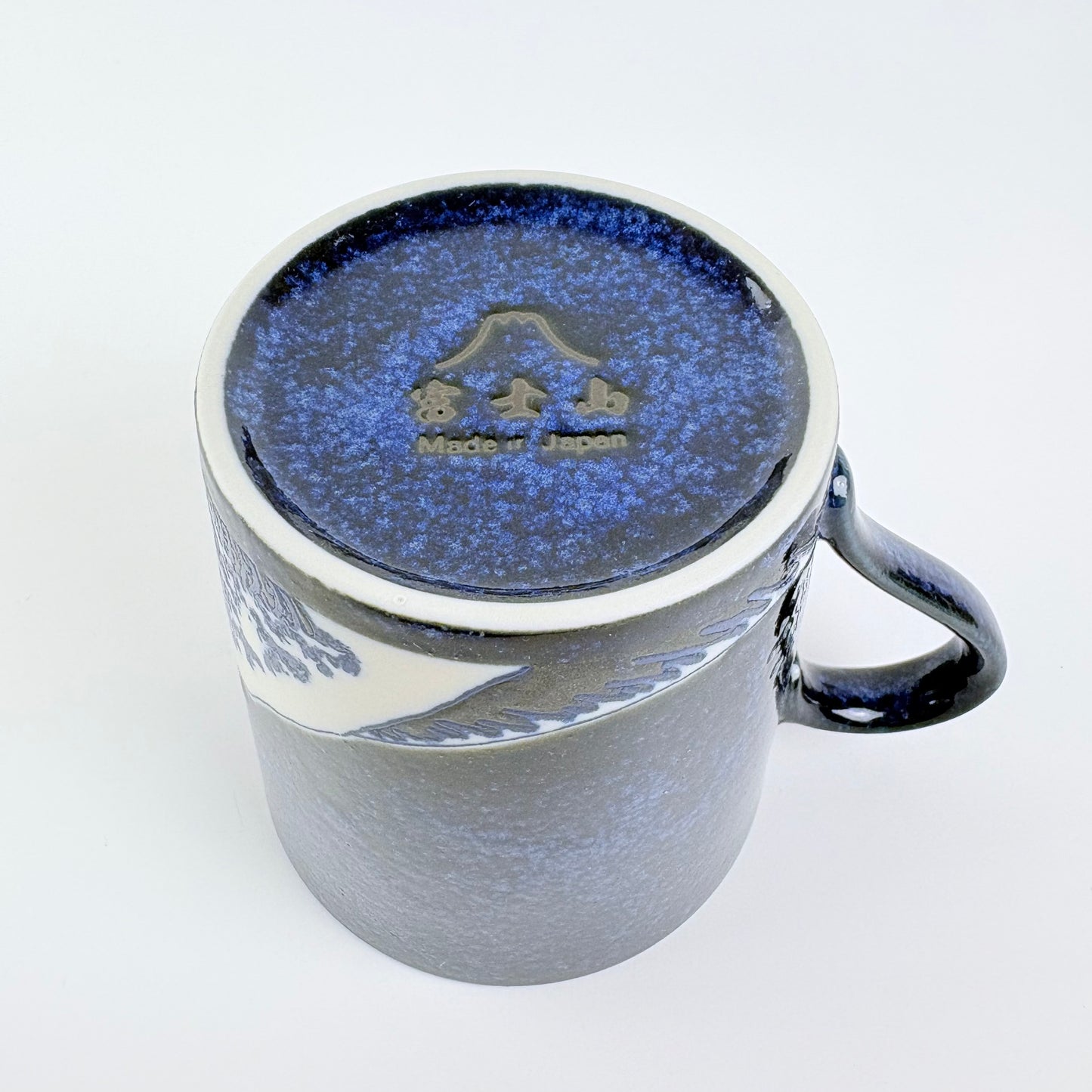 Hrnek Velká vlna a Fuji, Indigo 300 ml – Made in Japan