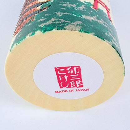 Autorská kokeshi Fujisan – Hora Fuji a sakury | Usaburo | Made in Japan