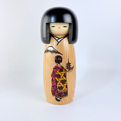 Autorská kokeshi Maiko – Kjótská tanečnice | Usaburo | Made in Japan