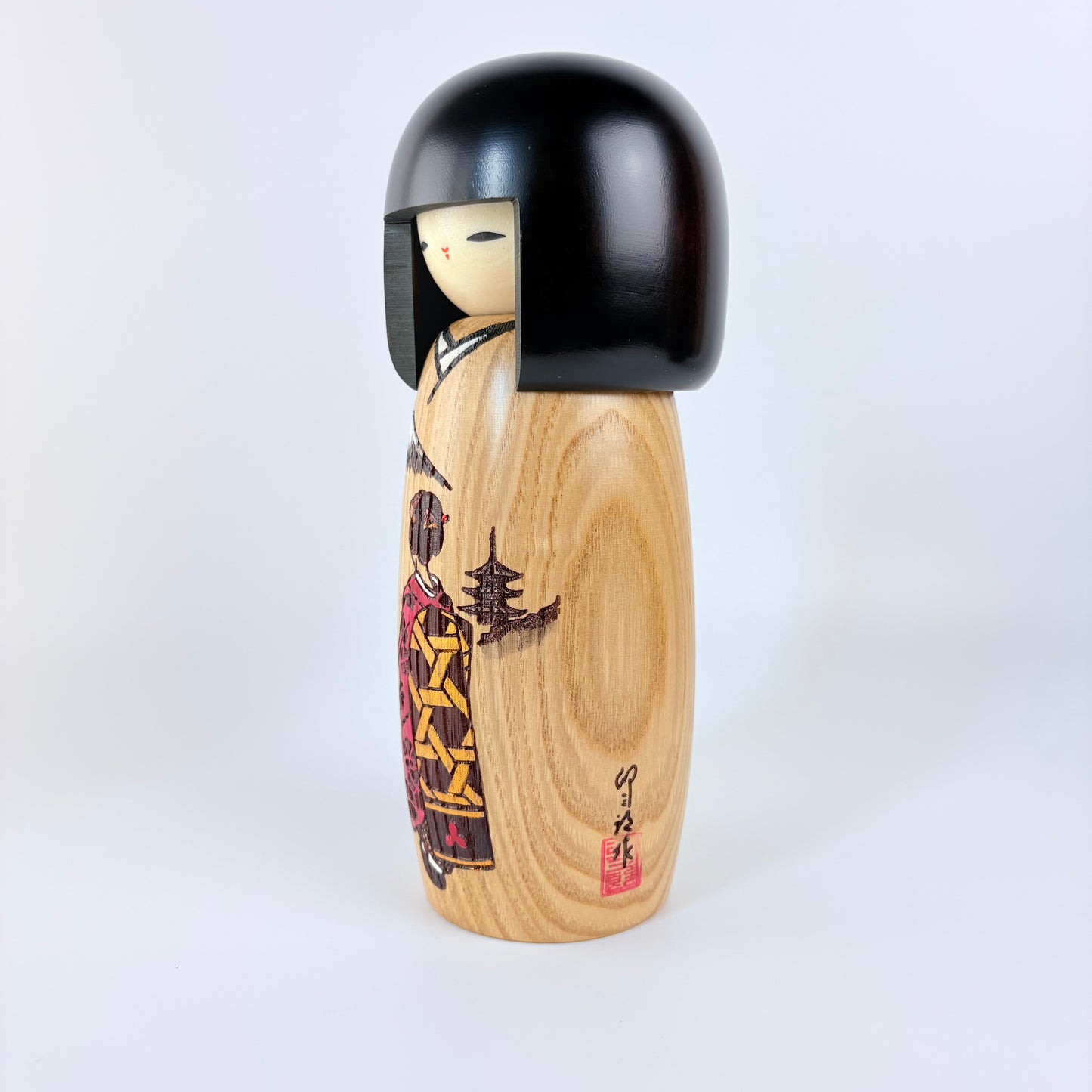 Autorská kokeshi Maiko – Kjótská tanečnice | Usaburo | Made in Japan