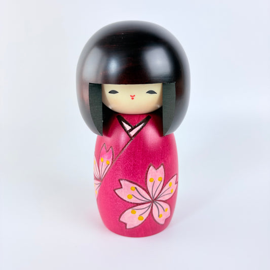Kokeshi-Puppe „Hana wa Sakura“ – Kirschblüte | Usaburo | Hergestellt in Japan