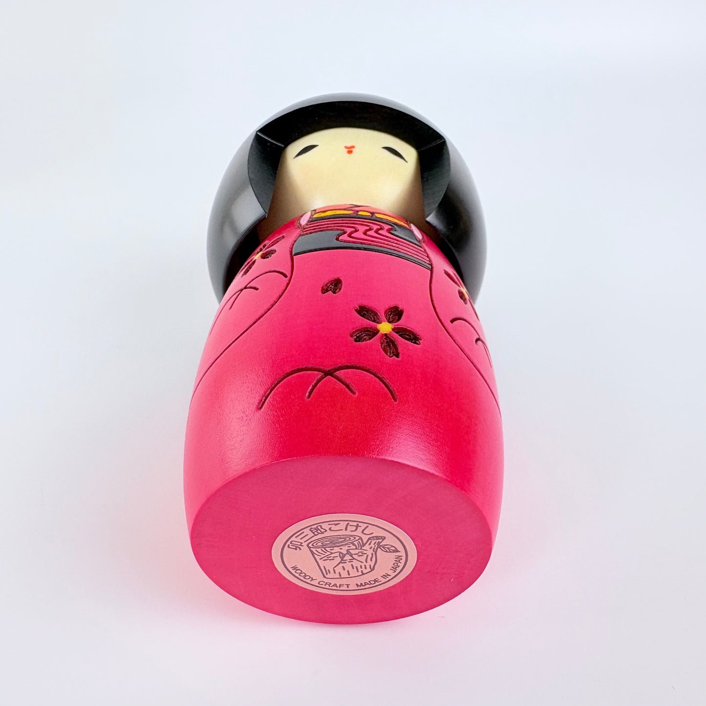 Designer-Kokeshi in rosa Kimono | Usaburo | Hergestellt in Japan