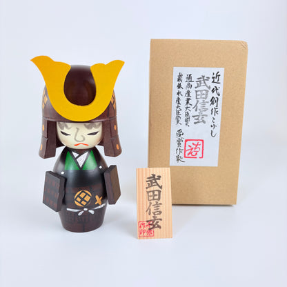 Autorská kokeshi Takeda Shingen – samurajský vojevůdce | Made in Japan