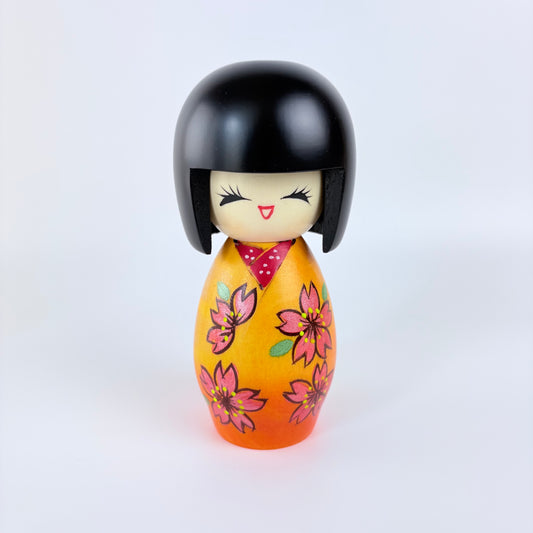 Autorenkokeshi Sakura Sakura – Blühende Kirschblüten | Hergestellt in Japan